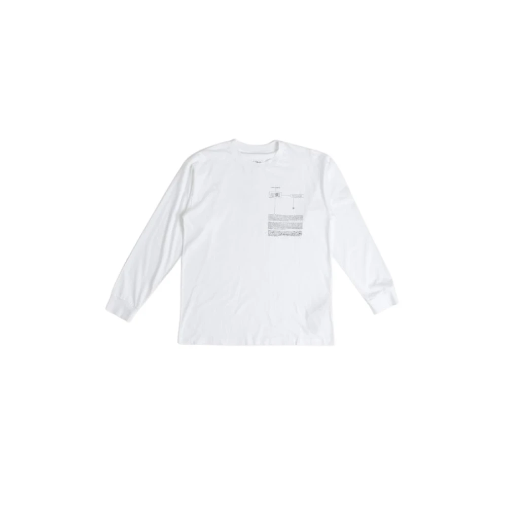 MM6 Maison Margiela Wit langemouw katoenen T-shirt White Heren