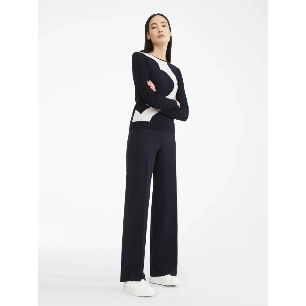 Max Mara Gebreide Top Blue Dames