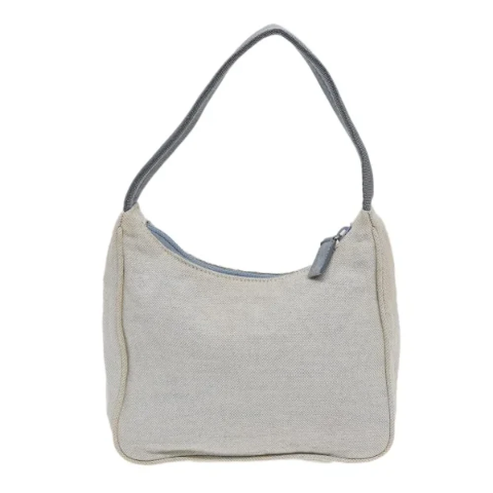 Prada Vintage Pre-owned Canvas prada-bags Gray Dames