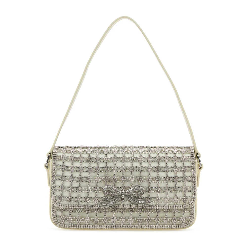 Self Portrait Satin Versierde Handtas Gray Dames