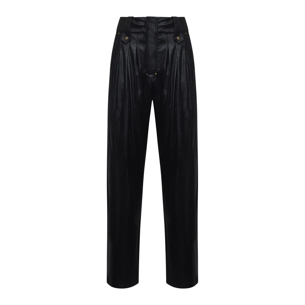 Isabel marant Zwarte Faux Suede Broek Black Dames