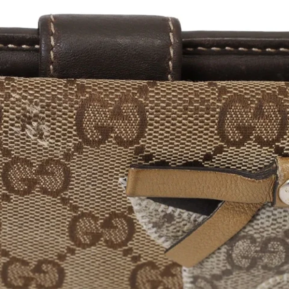Gucci Vintage Pre-owned Canvas wallets Brown Dames