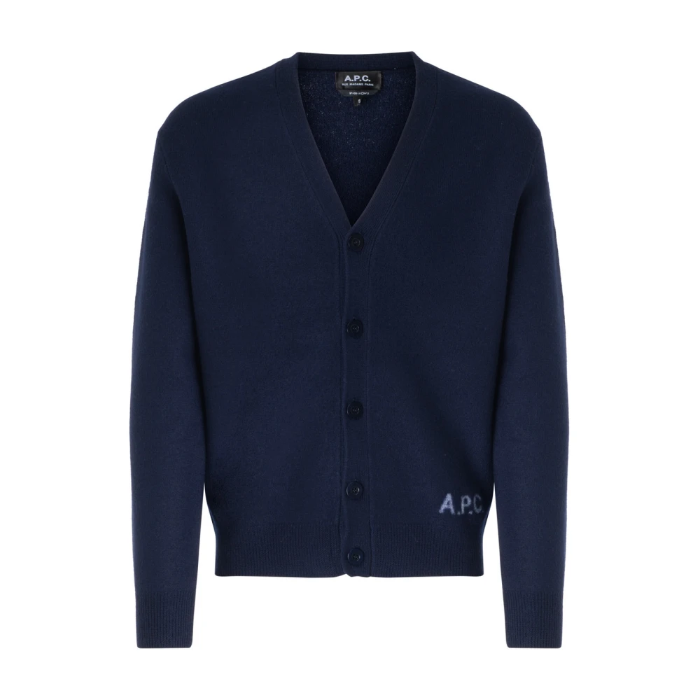 A.p.c. Kenny Cardigan in Blauw Blue Heren