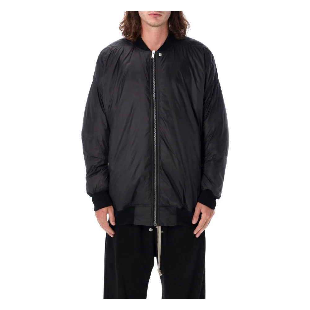 Rick Owens Zwarte Jumbo Flight Bomberjas Black Heren