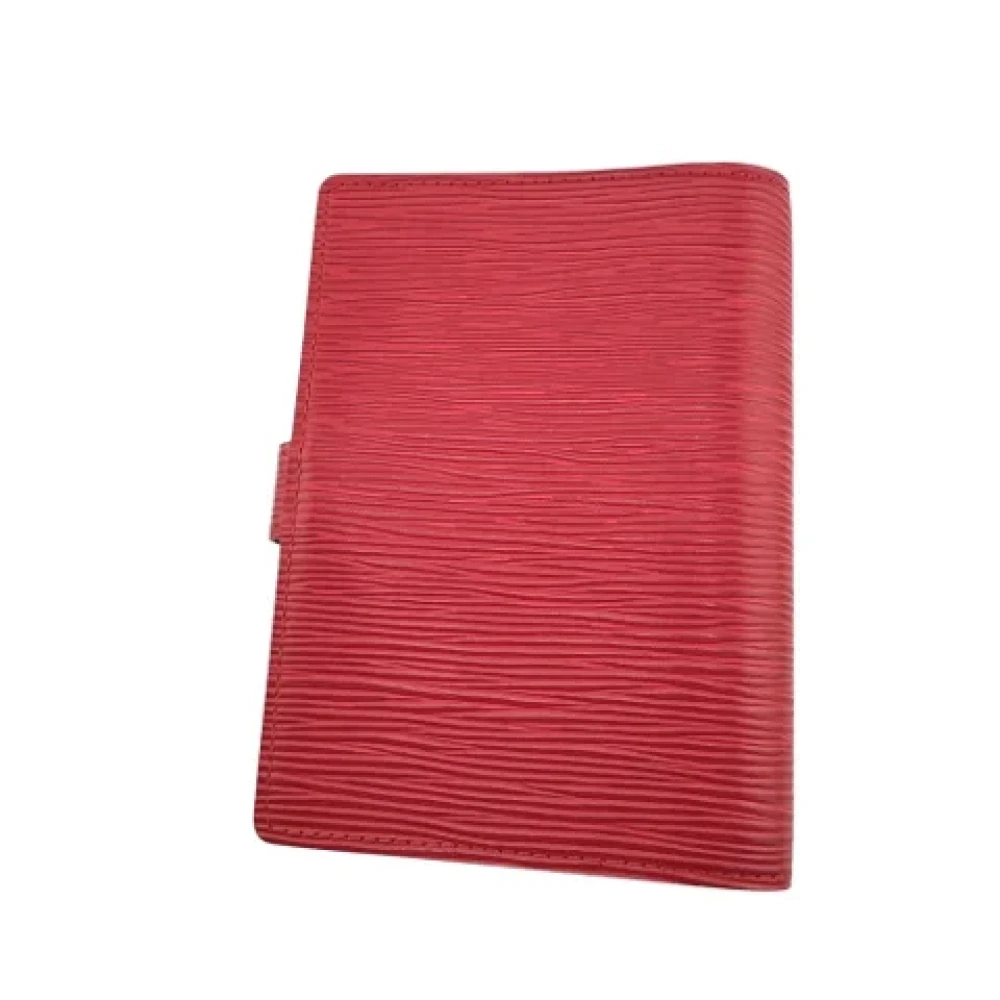 Louis Vuitton Vintage Pre-owned Leather home-office Red Dames