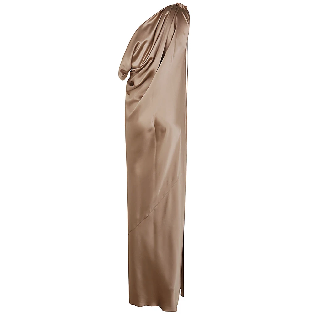 Max Mara Bronze Opera One Shoulder Jurk Gray Dames