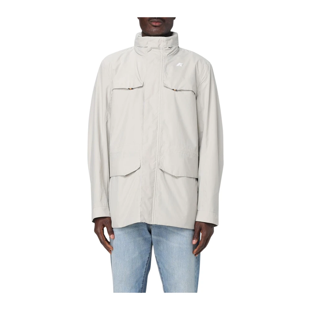 K-Way Men's Beige Claude Jacket Packable Lightweight