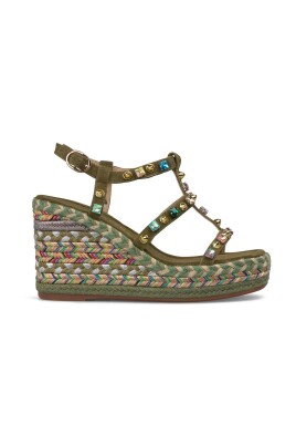 Panama Jack Ruth - Sandali Con Zeppa In Pelle Bianca Per Donna - Chiusura Velcro, Fodera In Pelle, Suola EVA Leggera, Made In Spain - 4
