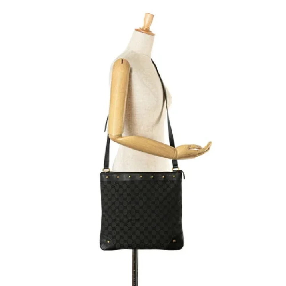 Gucci Vintage Pre-owned Canvas shoulder-bags Black Dames