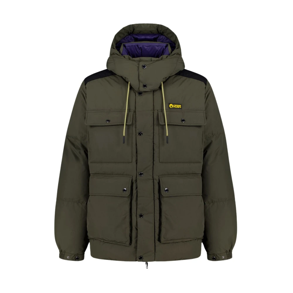 Ciesse Piumini Alaska Unisex Militair Groene Donsjas 4 Zakken MET Afneembare Capuchon 100% Green Heren