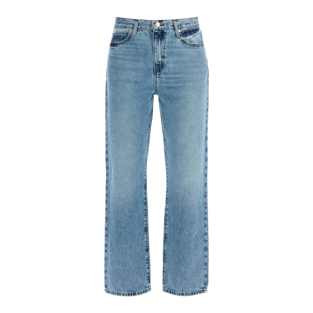 Frame Hoge Taille Rechte Enkel Jeans Blue Dames