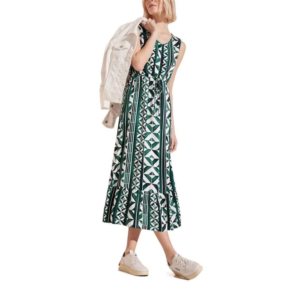 Street One Groene Viscose Jurk voor Vrouwen Green Dames