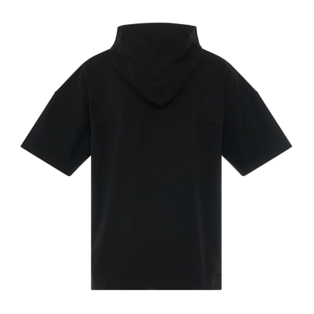 Ambush Katoenen sweatshirt met korte mouwen en capuchon Black Heren