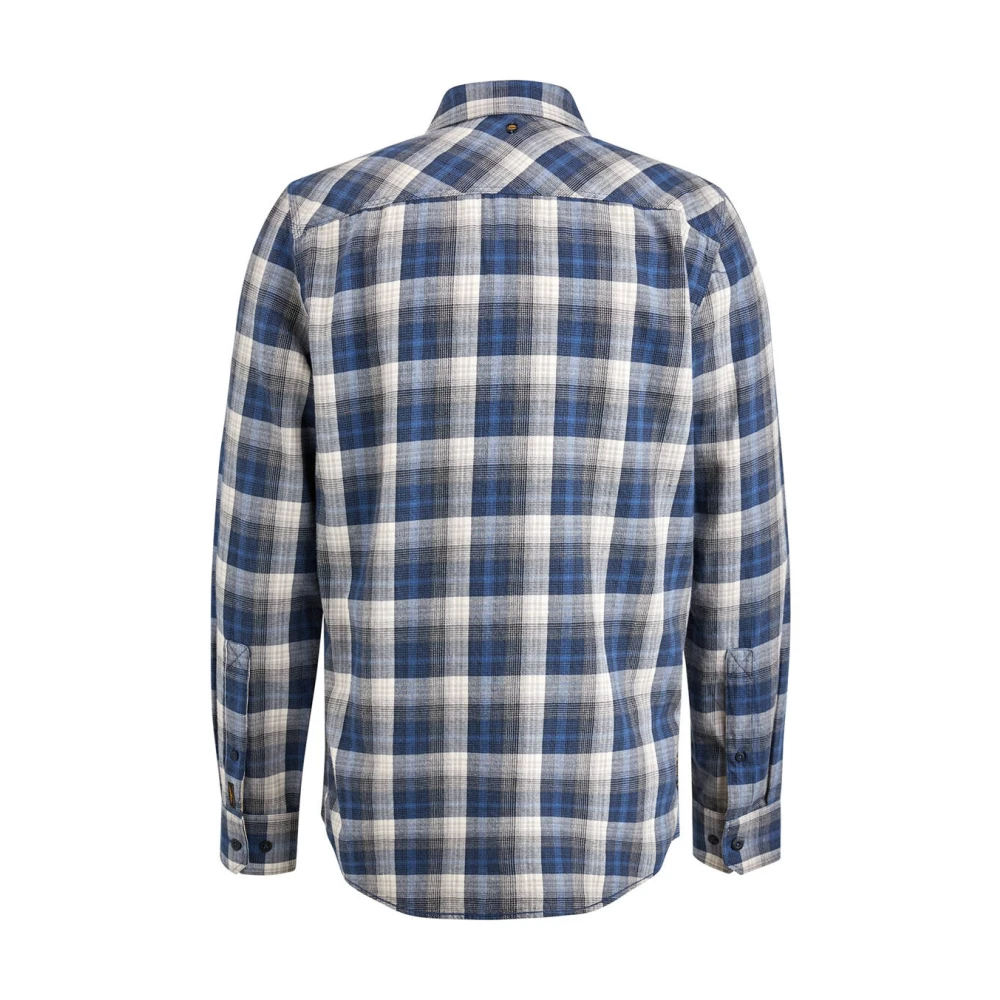 PME Legend Lange Mouw Twill Yarndyed Overhemd Blue Heren