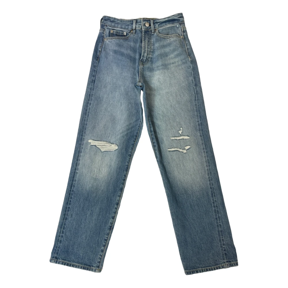 Denham Men's Blue Wide Leg Fit Mid Jeans - Straight Fit Jeans - W25 L28 - Jeans