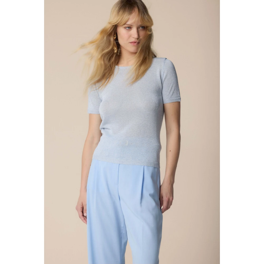 Kocca Stijlvolle ronde hals knitwear Blue Dames
