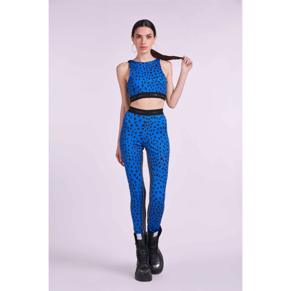 4Giveness Wilde Polka Dot Lycra Bandeau Top Blue Dames