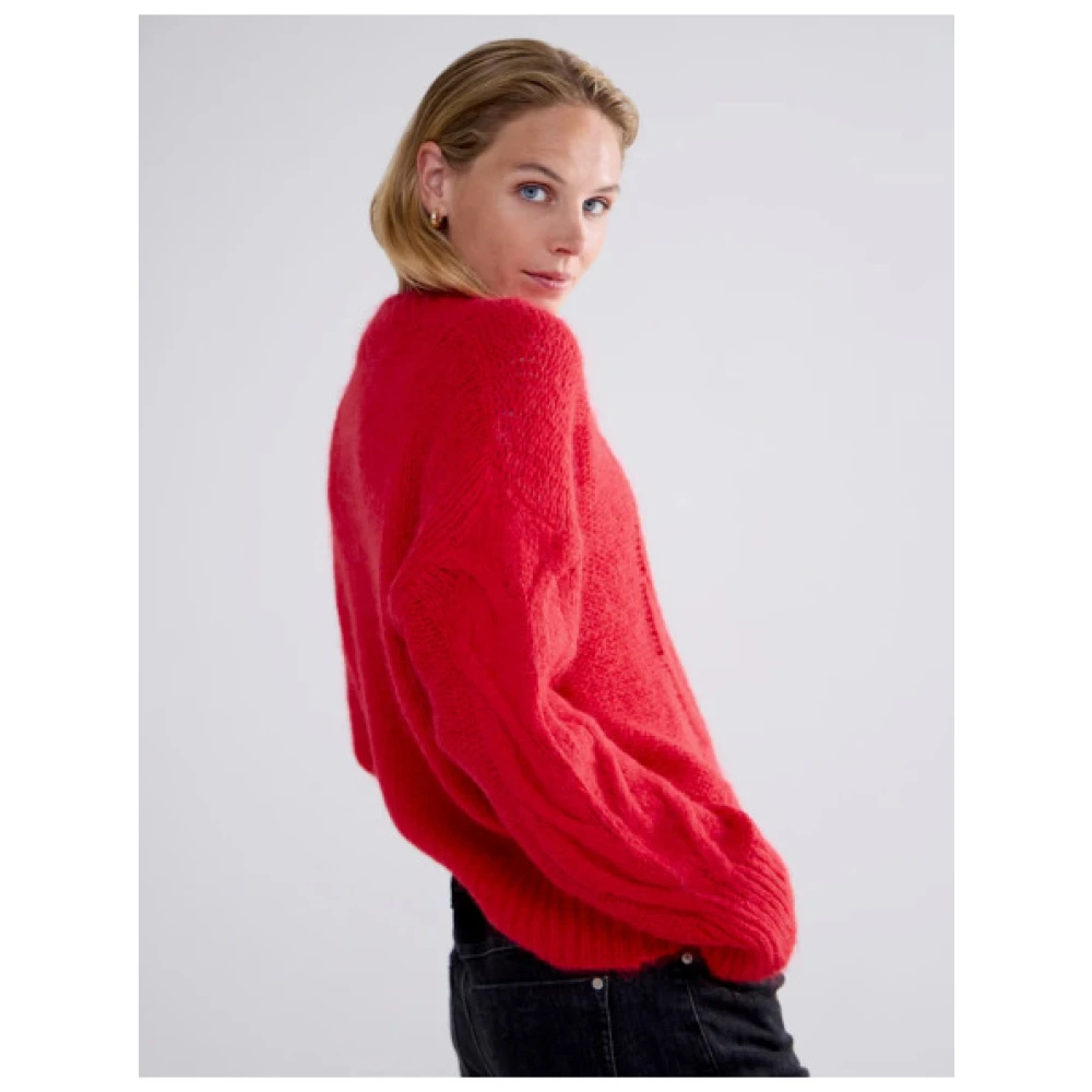 Summum Woman Twist Gebreide Trui Red Dames