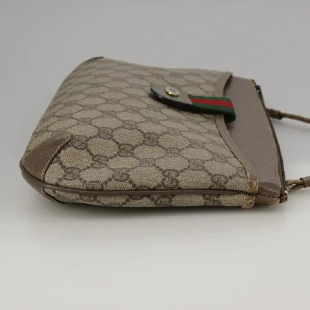 Gucci Vintage Pre-owned Leather shoulder-bags Beige Dames