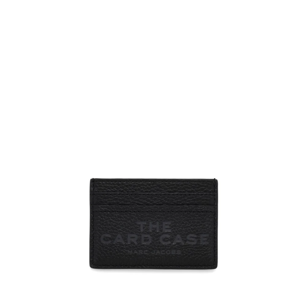 Marc Jacobs Zwarte Leren Kaarthouder Portemonnee Black Dames