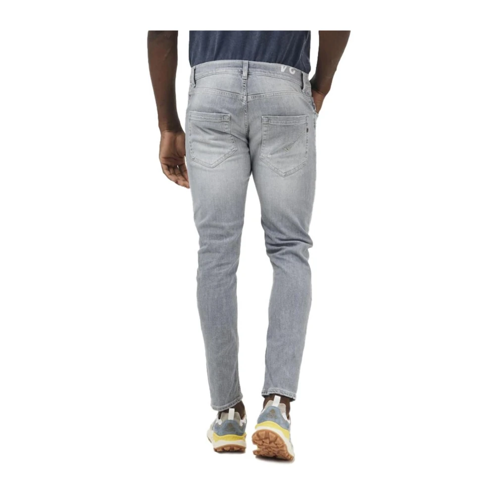 Dondup Grijze Stretch Denim Broek Italië Gray Heren