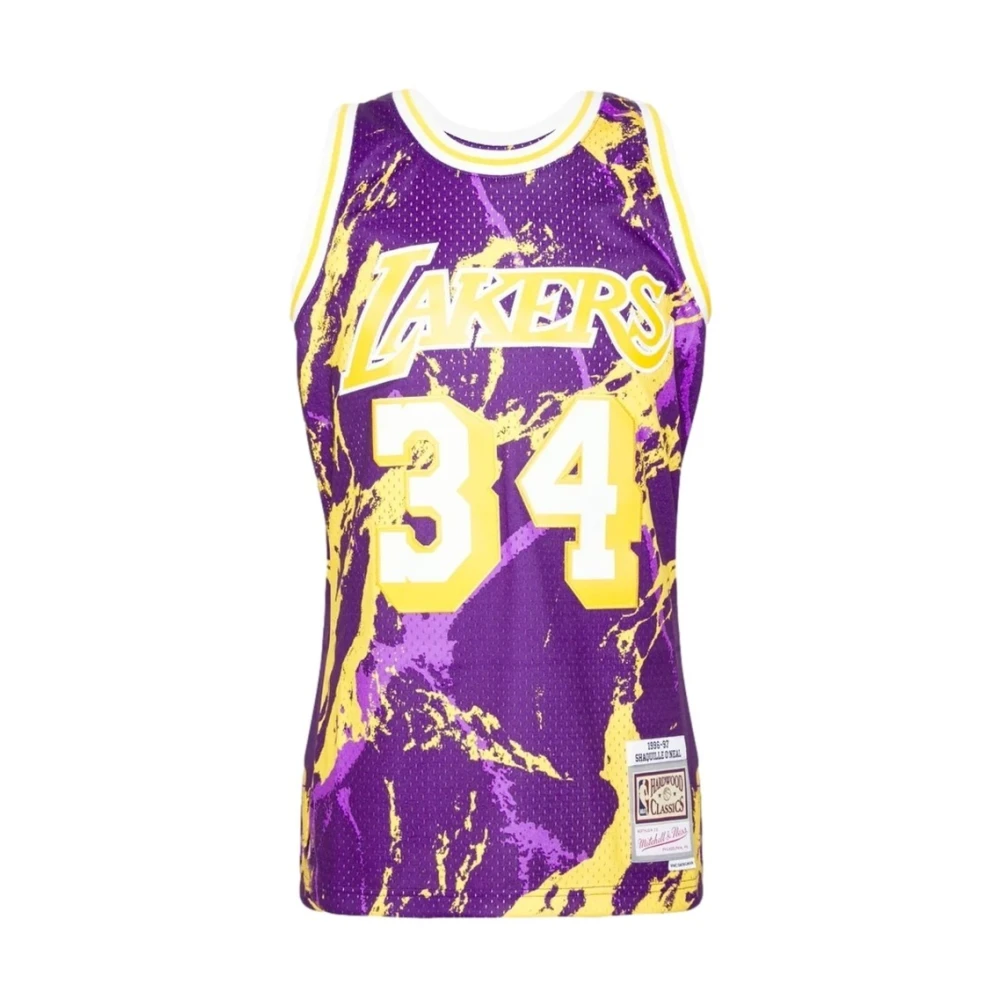 Mitchell & Ness Witte Lakers Doodle Swingman Jersey Purple Heren