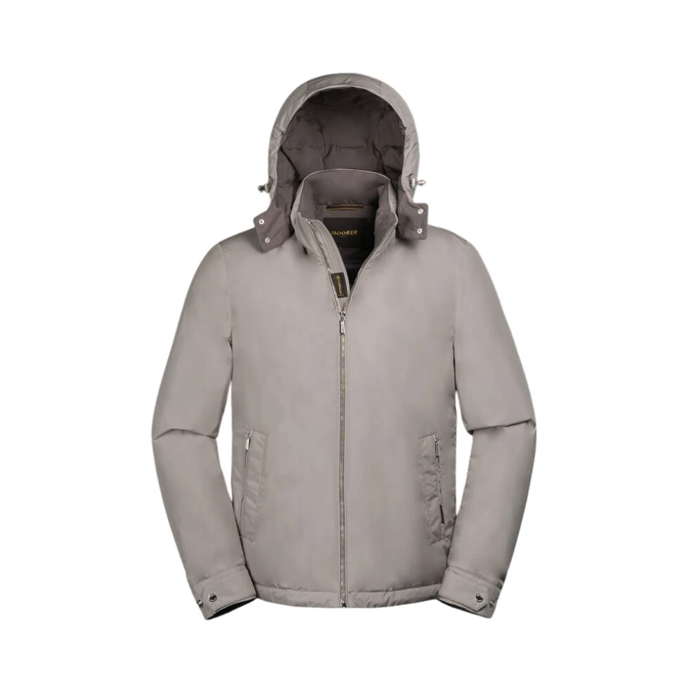 Moorer Men's Gray Down Jackets, 4XL, Smooth Anorak