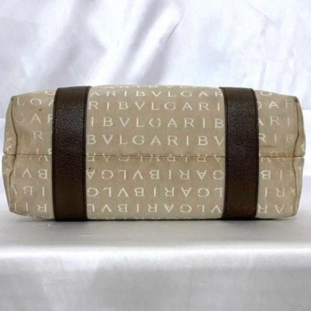 Bvlgari Vintage Pre-owned Leather totes Beige Dames