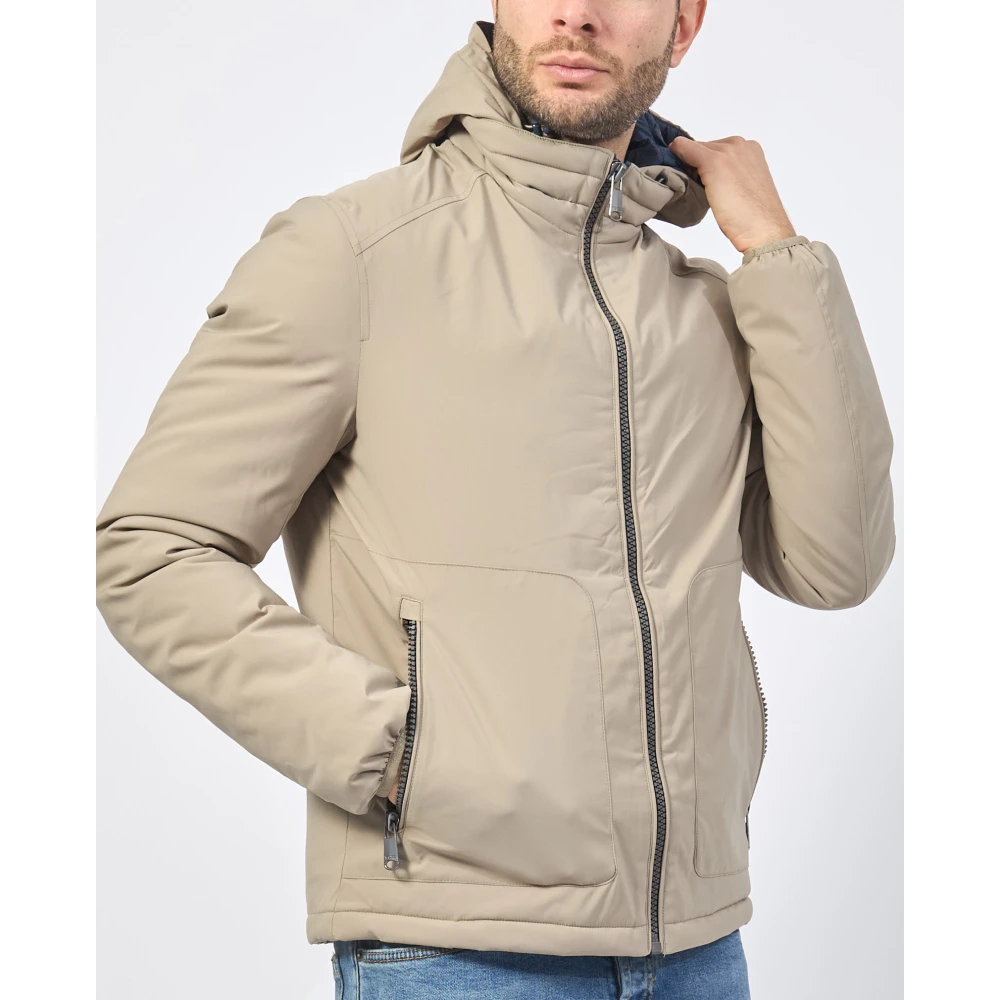 YES ZEE Heren Softshell Hoodie Jas Beige Heren