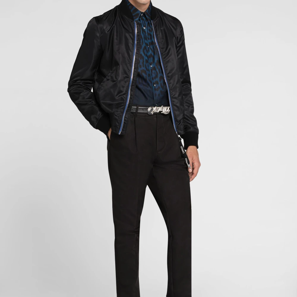 Roberto Cavalli Hoge taille geplooide broek met manchetten Black Heren
