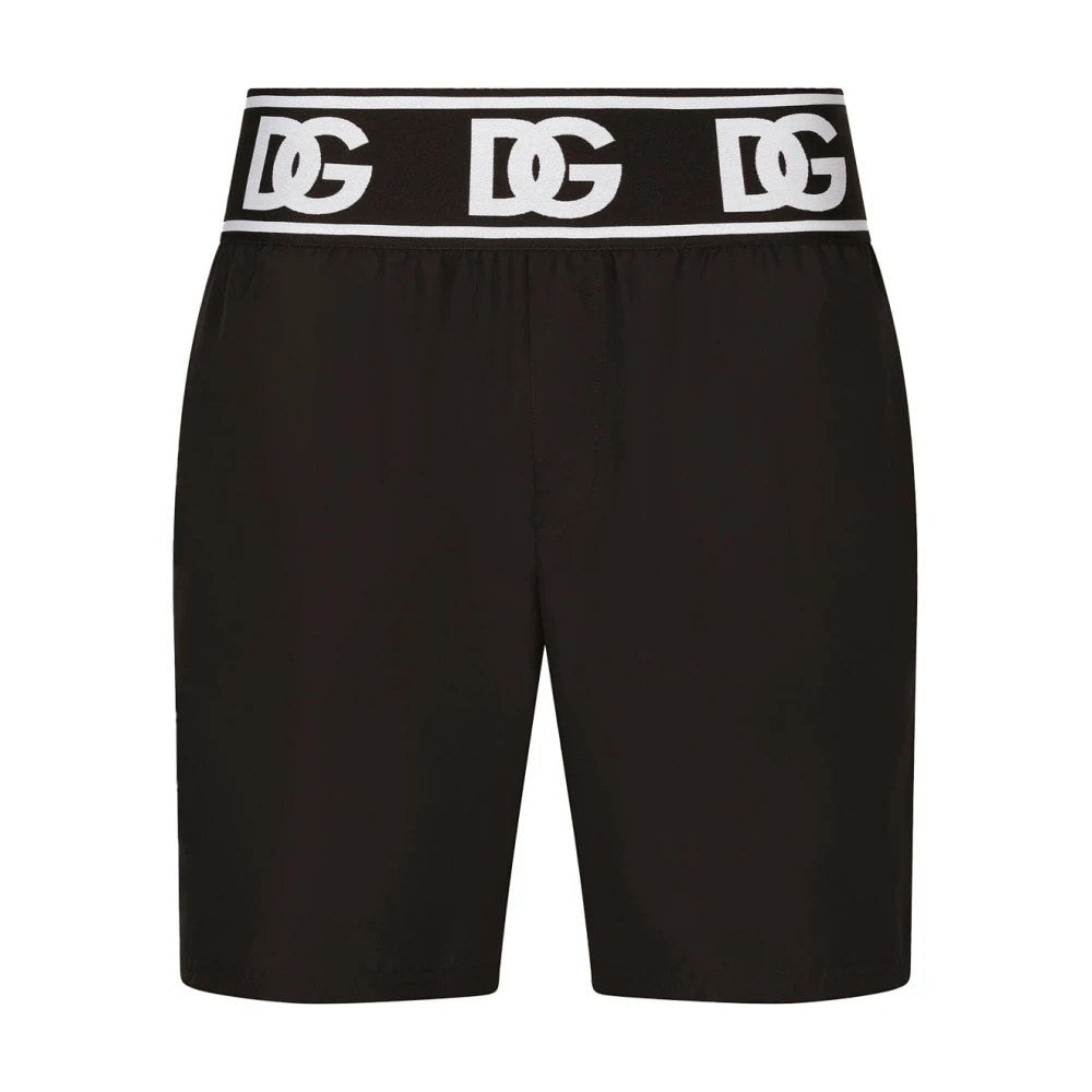Dolce & Gabbana Men's Black Beachwear,, Swim Trunks Medium