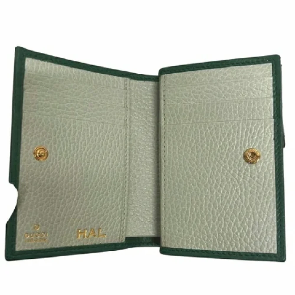 Gucci Vintage Pre-owned Leather wallets Green Dames