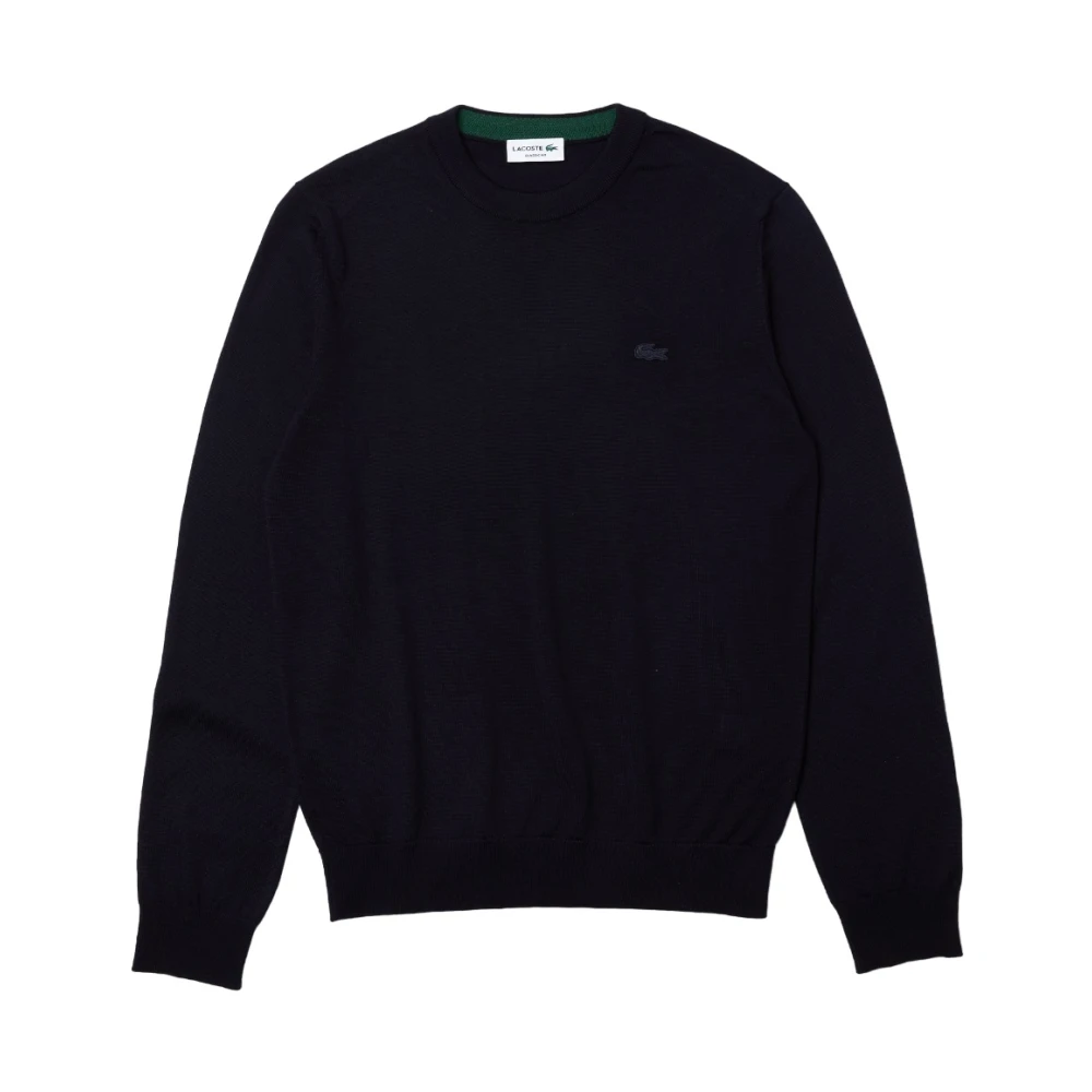 Lacoste Men's Blue Round-Neck Knitwear, Xl, Pullover Sweatshirt Fashion