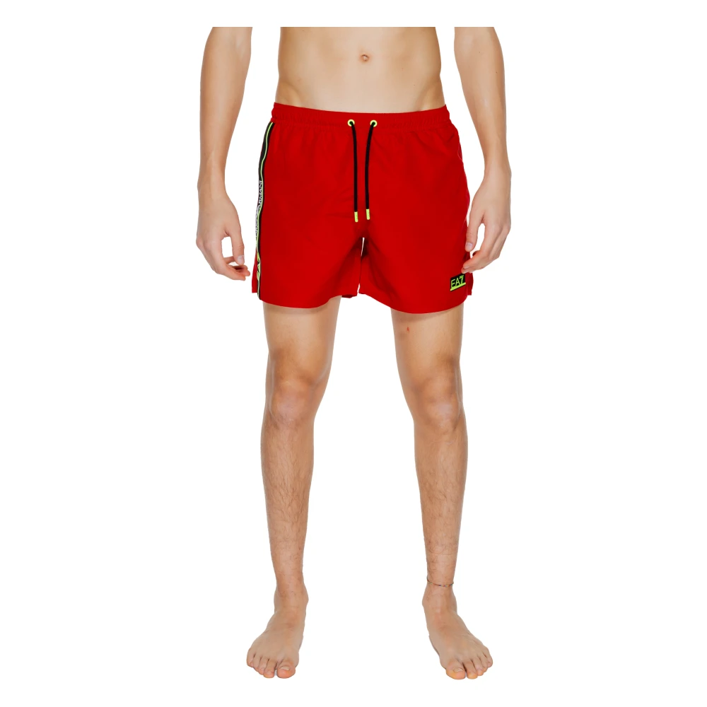 Emporio Armani EA7 Heren Zwemkleding Lente Zomer Collectie Polyester Red Heren
