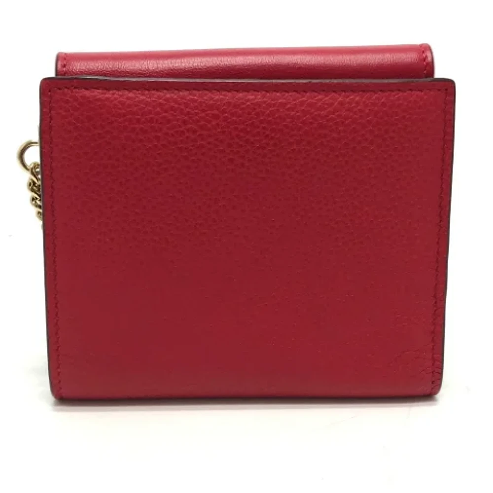 Chloé Pre-owned Leather wallets Red Dames