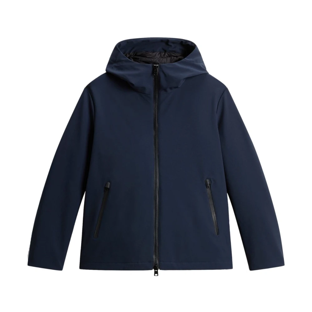 Woolrich Men's Blue Down Jackets, M, Pacific Tech Softshell Jacket