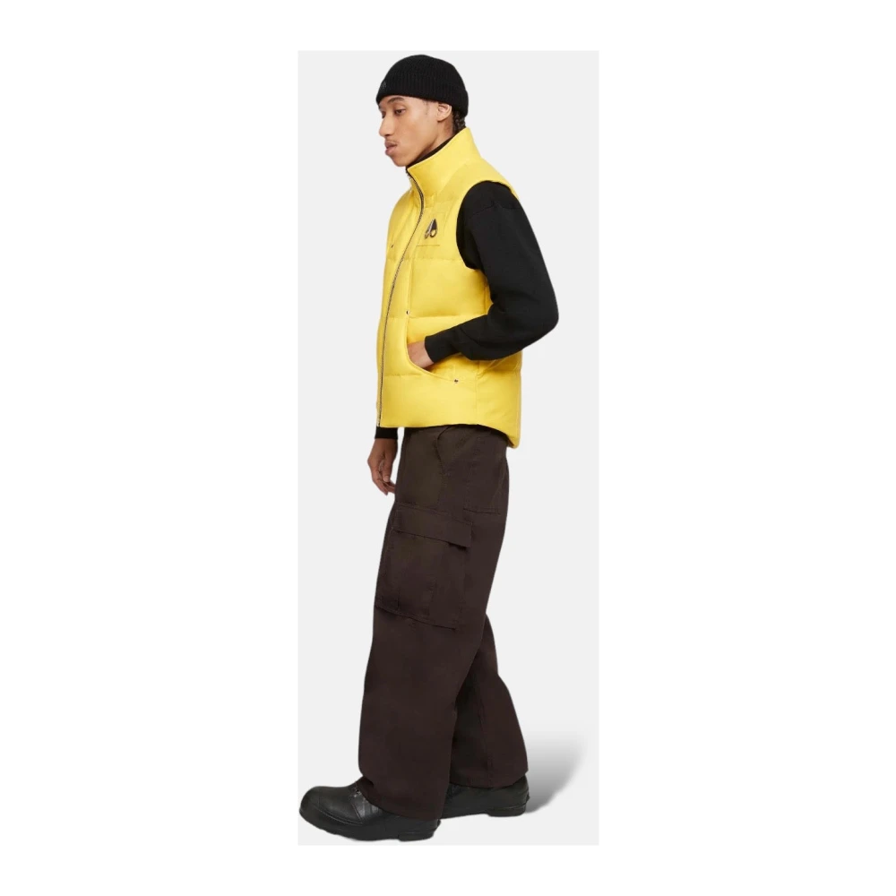 Moose Knuckles Gele Montreal Mouwloze Vest Yellow Heren