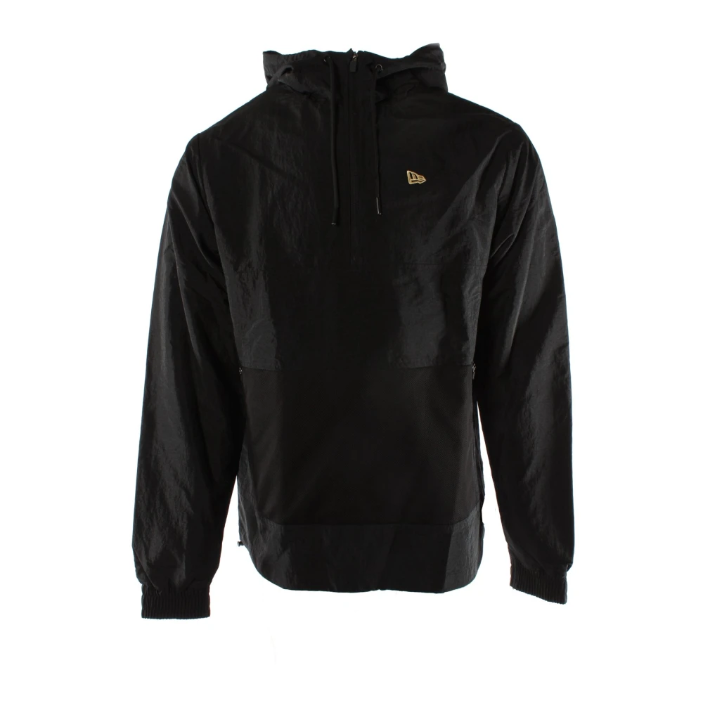New Era Men's Black Windbreaker Jacket For
