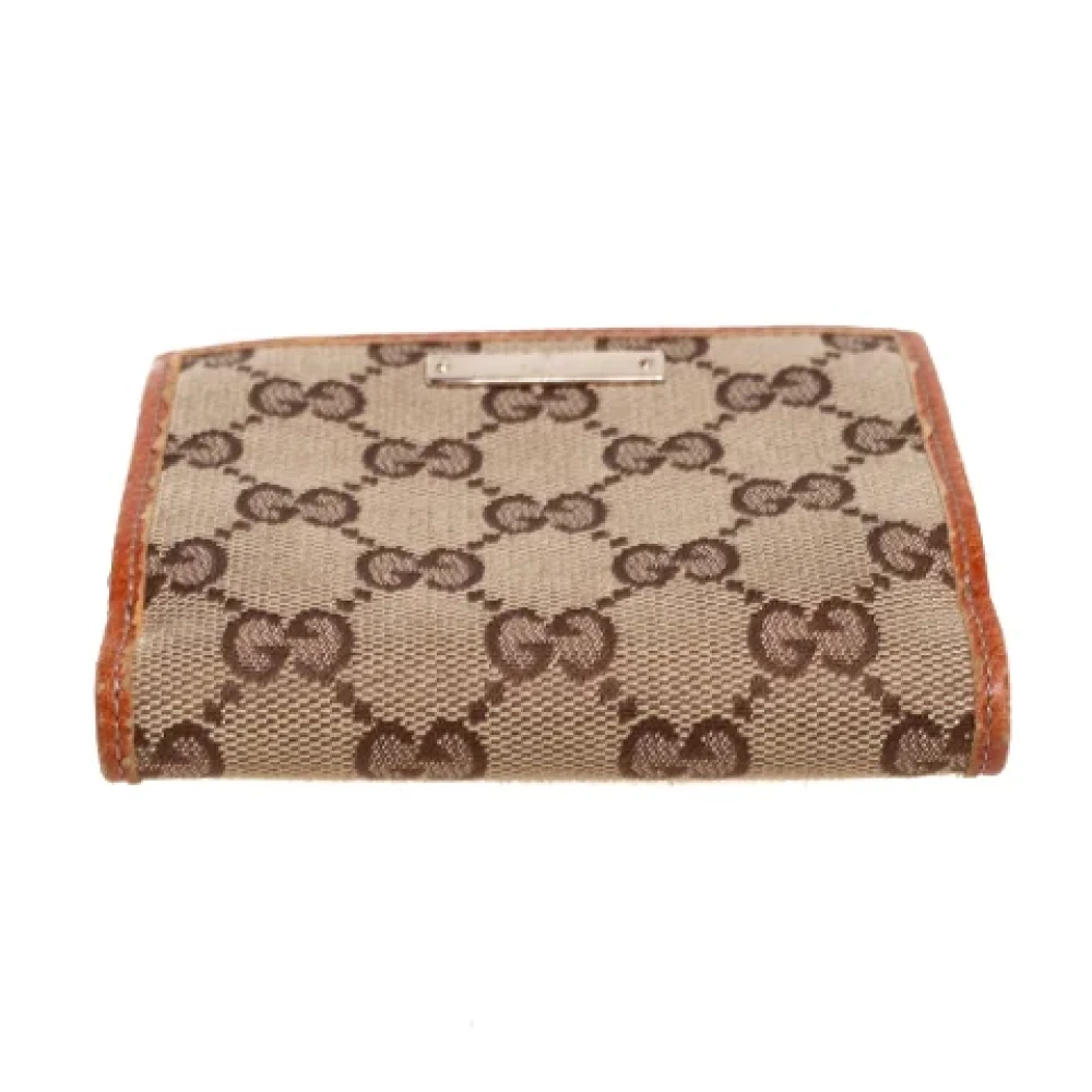 Gucci Vintage Pre-owned Canvas wallets Beige Dames