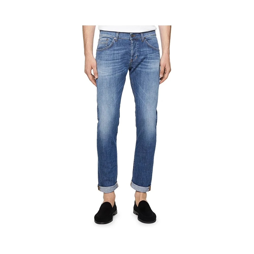 Dondup Ritchie Skinny Jeans met Lage Taille Blue Heren
