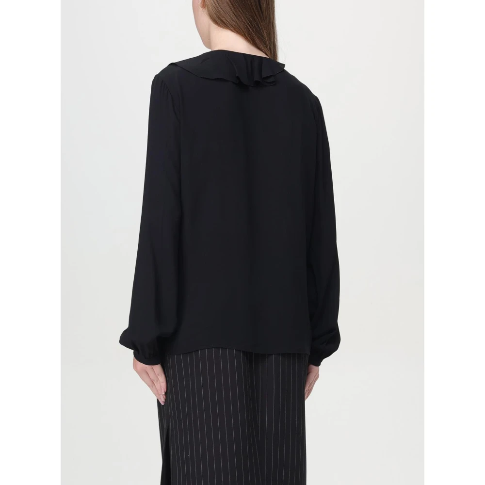 PATRIZIA PEPE Crepe Essential Blouse Black Dames