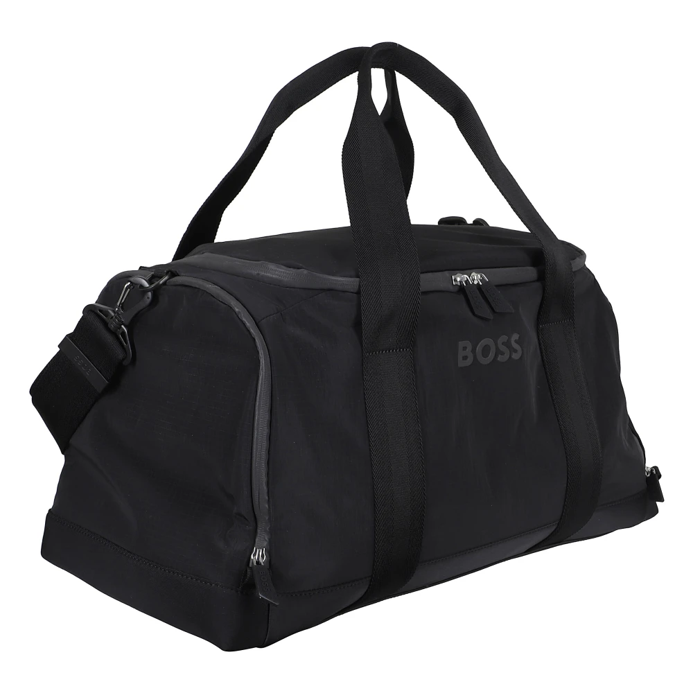Hugo Boss Stijlvolle Holdall Tas voor Reizen Black Heren
