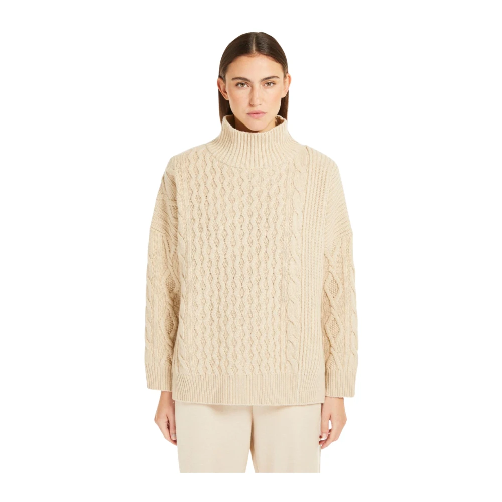 Max Mara Weekend Patchwork Polo-hals Woltrui Beige Dames