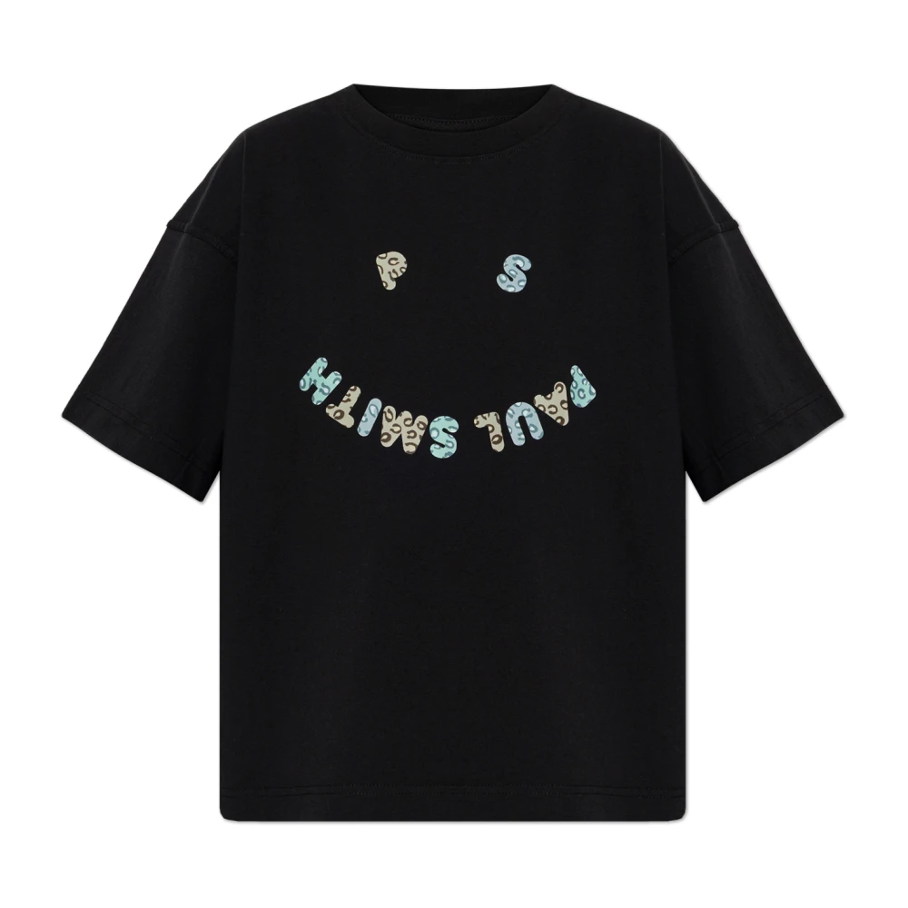 Ps By Paul Smith Vrouw Zwart Tops Dames, Xs, Katoen, T-Shirt Met Print
