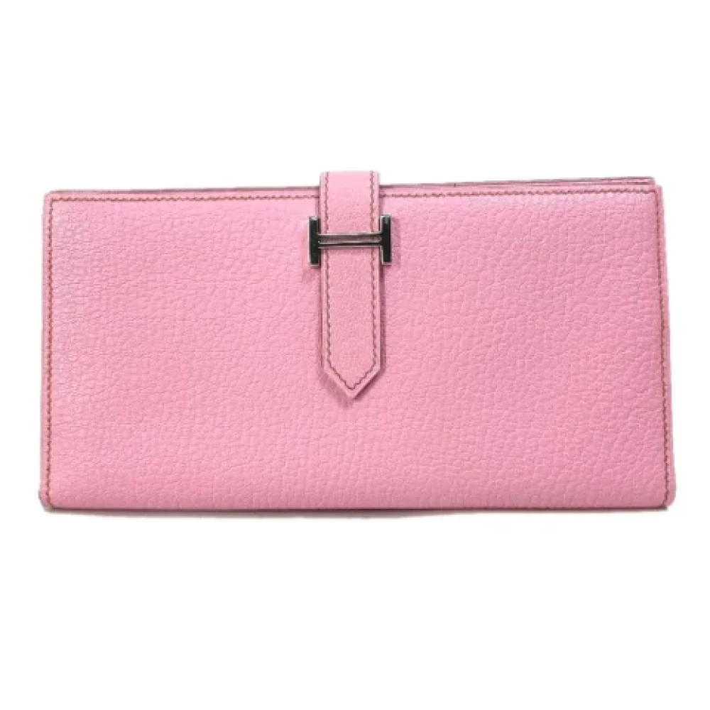 Hermès Vintage Pre-owned Leather wallets Pink Dames