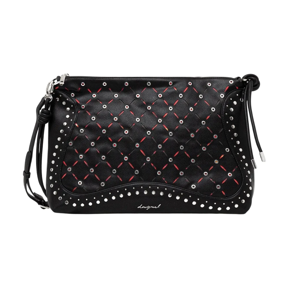 Desigual Gewebte, Verzierte Handtasche - Schwarz Einheitsgröße - Bild 4