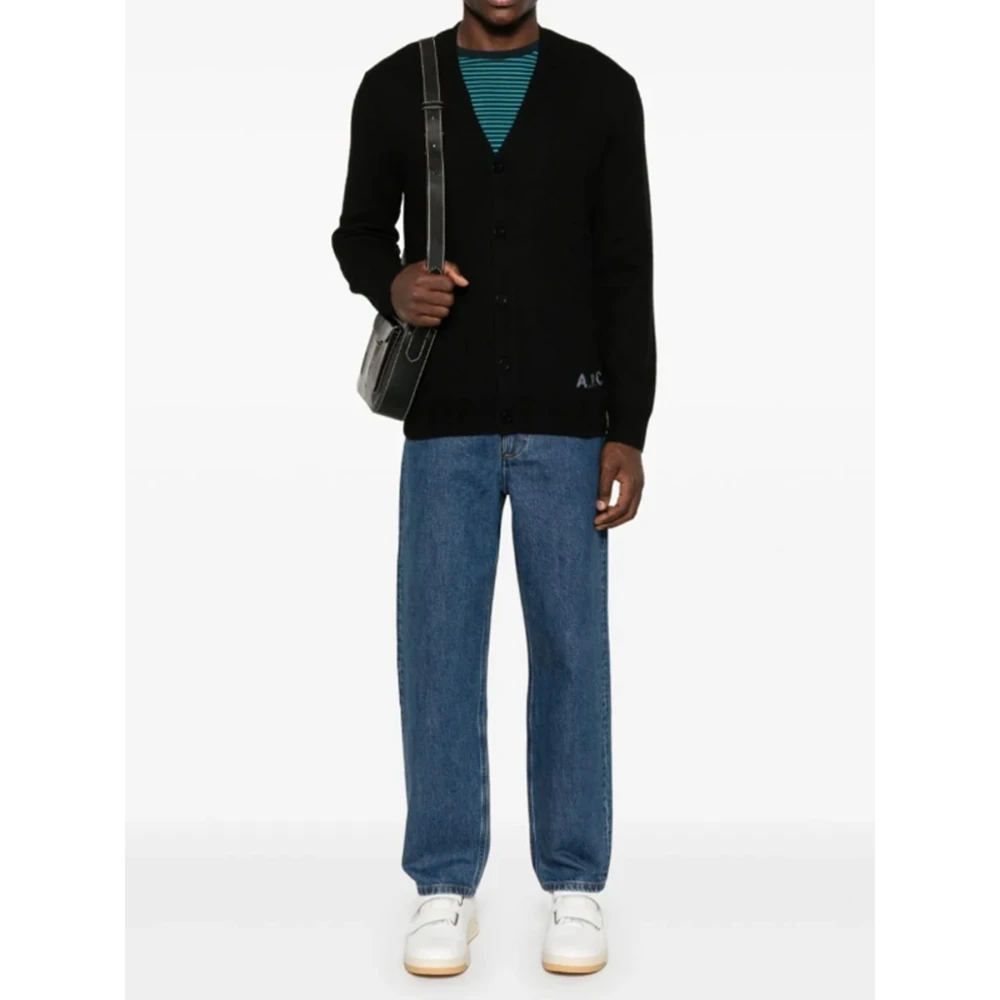 A.p.c. Zwarte Kenny Cardigan Black Heren