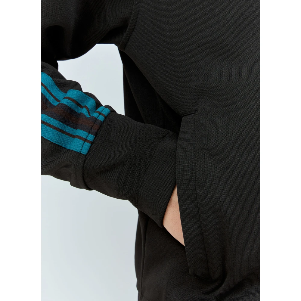 Burberry Gestreepte Track Jacket met Logo Patch Black Heren