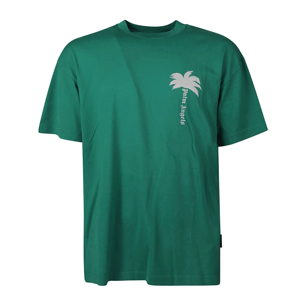 Palm Angels Stijlvol Tee Shirt met Palm Design Green Heren