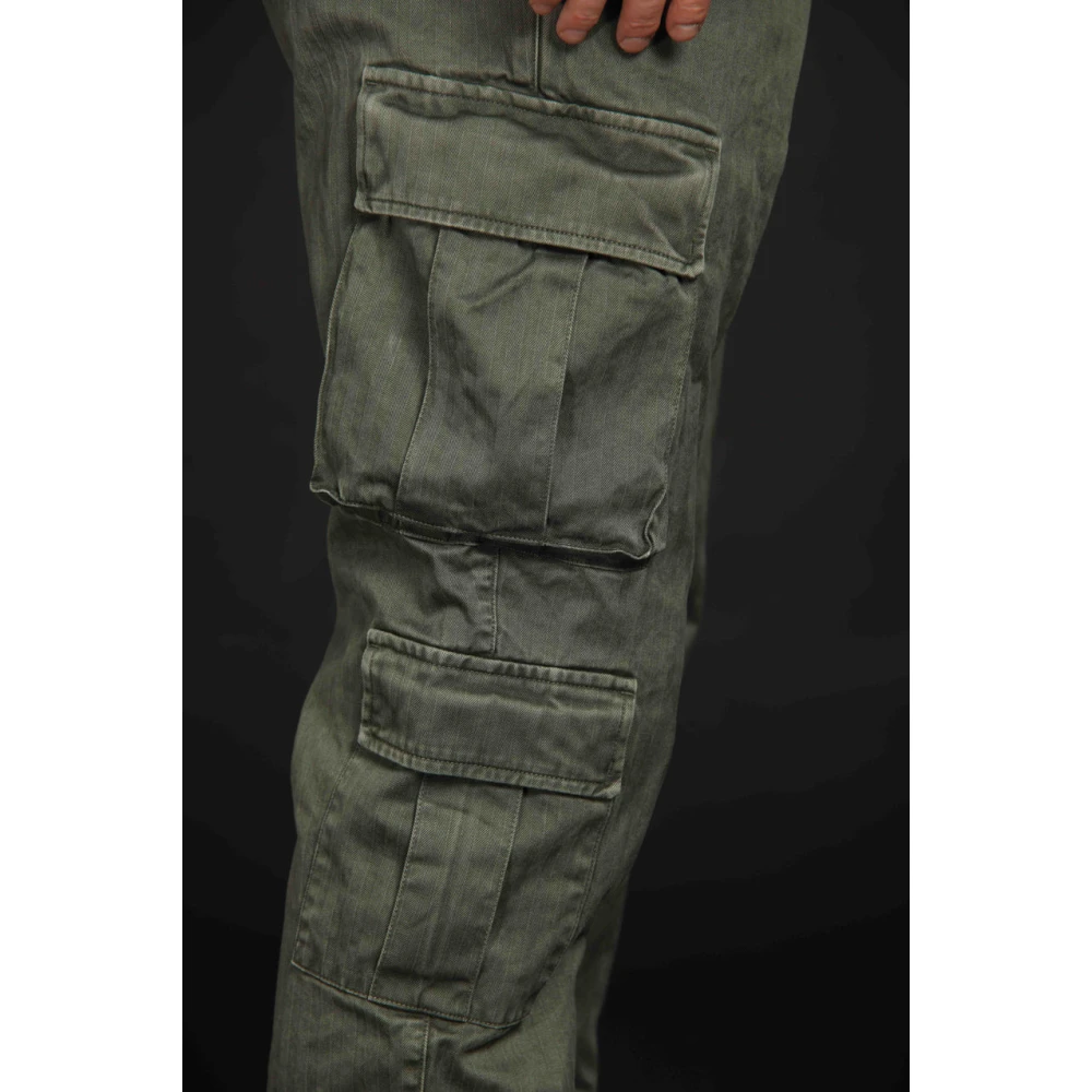 Mason's Cargo broek met micro patroon Limited Edition Green Heren
